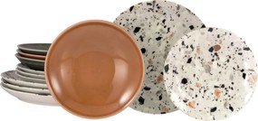 XXXLutz JEDÁLENSKÝ SERVIS Terrazzo Mix 12-dielne Creatable - Online Only bytové doplnky - 007768067402