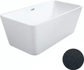 Besco Akrylátová voľne stojaca vaňa Evita Glam G 160x80 BESCO-Typ výpuste: Click-Clack s prepadom, grafit, BESCO-Rozmery: 160x80, BESCO-Farba: Biela/…