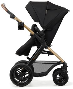 KINDERKRAFT-Kombinovaný kočík 3v1 MOOV 2 AIR Pure black + autosedačka MINK PRO