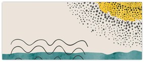 Obraz - Abstraktná maľba pláže N⁰1 (120x50 cm)