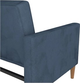 Modrá zamatová rozkladacia pohovka 207 cm Lilly – Støraa