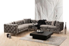 Luxusná rohová pohovka Como 270 x 310 cm, ľavá, antracitová