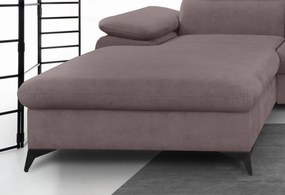 Rohová sedacia súprava Scala, staroružová látka,ľavý roh