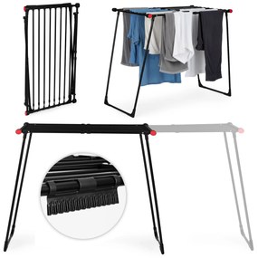 ModernHome Teleskopický sušiak na bielizeň 19-metrový - čierny