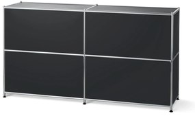 Kovová odkladacia skrinka »CN3« s nastaviteľnými výklopnými priehradkami, čierna