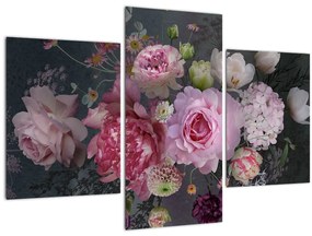 Obraz - Záhradné kvety (90x60 cm)