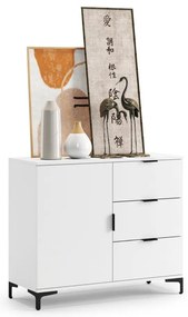 Komoda s zásuvkami LORA biela