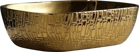 BPS-koupelny Keramické umývadlo na dosku HYD-MO-GL-455 45,5x32,5 cm, zlaté