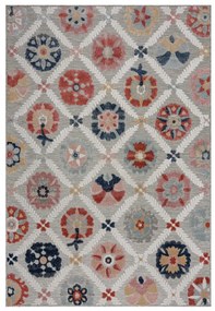 Flair Rugs koberce Kusový koberec Plaza Flora Grey – na von aj na doma - 120x170 cm