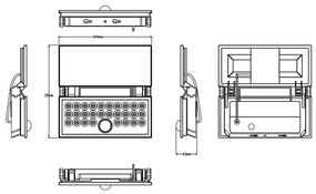 Top Light - LED Solárny nástenný reflektor HELEON PRO LED/8W/3,7V IP65 4000K