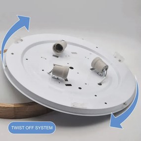 Stropné svietidlo OAK SLIM 3xE27/60W/230V dub ø 47 cm