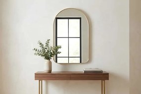 Oblúkové zrkadlo ARCUS – Zlatý rám (60x90 cm)