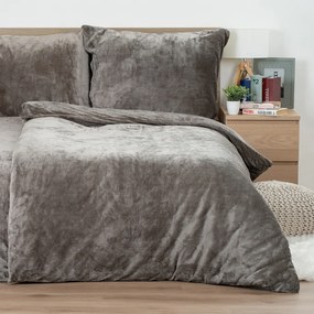 4home obliečky mikroflanel sivá, 140 x 200 cm, 70 x 90 cm