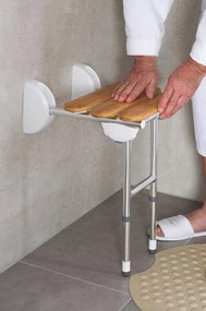 Ridder Ridder, HANDICAP sklopné sedátko do sprchy s podperou, 38x36cm, čierny, A140110-1