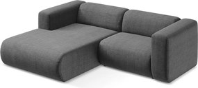 Sivá rohová pohovka (ľavý roh/s leňoškou) Ekahi – Makamii