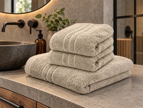 1x osuška COMFORT krémová + 2x uterák COMFORT krémový