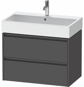 DURAVIT Ketho 2 závesná skrinka pod umývadlo, 2 zásuvky, 784 x 460 x 549 mm, grafit matný, K25277049490000