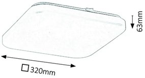 Rabalux 3344 - LED Stropné svietidlo ROB LED/32W/230V