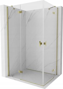 Mexen Mist-H Duo Sprchový Kút 110x105 cm, Transparentný, Zlatý