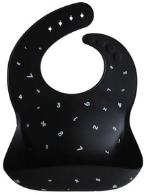 Mushie silikónový podbradník Farba: black number