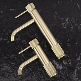 Rea Lungo Stripe, umývadlová batéria, zlatá matná, REA-B8050