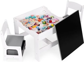 Sada nábytku pre deti stolík + 2 stoličky a kriedová tabuľa