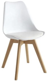 TRENDIE Jedálenská stolička SCANDI biela - škandinávsky štýl