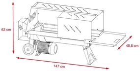 Horizontálny štiepač dreva AVENBERG Waldmann 5 TON - LS5000
