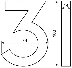 Domové číslo v „3D“ prevedení so štruktúrovaným povrchom RICHTER RN.100LV, 9, RICHTER antracit matná
