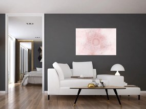 Obraz - Ružová mandala (90x60 cm)