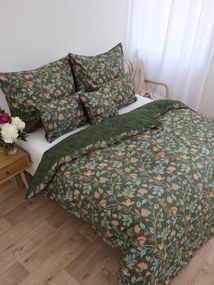 Francúzske bavlnené obliečky Renforcé – Rebeka zelená