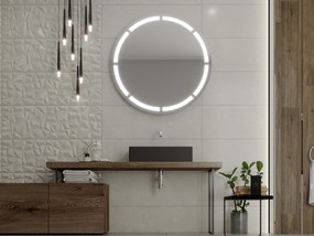 Okrúhle zrkadlo do kúpeľne s LED osvetlením C2 premium