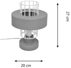 Stolná lampa VOLTA 1xE27/15W/230V šedá