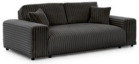 Tmavosivá menčestrová pohovka 213 cm Justin – Ropez