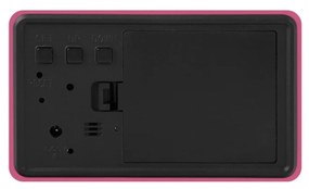 Karlsson 5983BP dizajnové LED hodiny s budíkom ružová, 10 cm