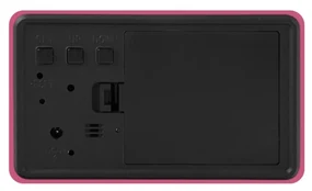 Karlsson 5983BP dizajnové LED hodiny s budíkom ružová, 10 cm