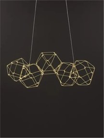LED luster Nebula 84 zlatá