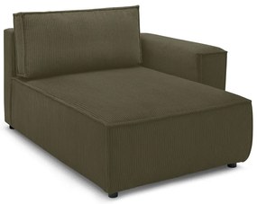 Svetlozelený menčestrový modul pohovky (pravý roh) Nihad modular – Bobochic Paris