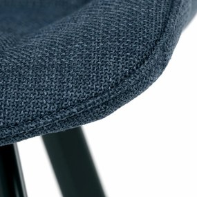 Autronic -  Jedálenská stolička HC-465 BLUE2 modrá látka, nohy čierny kov