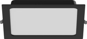 Mexen LDRR, LED stropné svietidlo na zapustenie 22 x 22 cm, 18W, studená - 6500K, 1440 lm, čierna - L211-022-1865-70