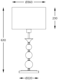 Zuma Line RLT93163-1GW - Stolná lampa REA 1xE27/60W/230V biela