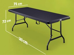Skladací cateringový stôl pre 8 osôb Madden čierny