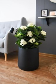 Kvetináč VEKRA, sklolaminát, výška 40 cm, čierna