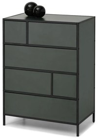 Komoda Soren Kom (zelená + čierna). Akcia -22%. Vlastná spoľahlivá doprava až k Vám domov. 1110768