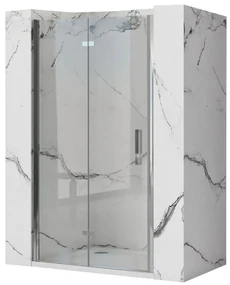 Rea Molier, skladacie sprchové dvere 90x190cm, 6mm číre sklo, chrómový profil + bočný magnetický profil, KPL-K8539