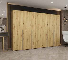 Šatníková skriňa 300 cm Alice 1 (dub artisan + kašmír). Akcia -20%. Vlastná spoľahlivá doprava až k Vám domov. 1126136