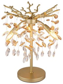 Globo 64138TG - Stolná lampa QUEENA 3xE14/40W/230V zlatá