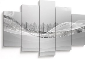 Obraz - Strieborná krajina (150x105 cm)