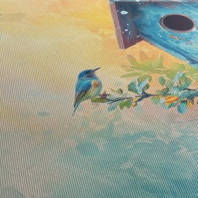 Obraz - Vtáčia búdka, akvarel (70x50 cm)