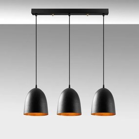 Luster na lanku TATTOO 3xE27/40W/230V čierny